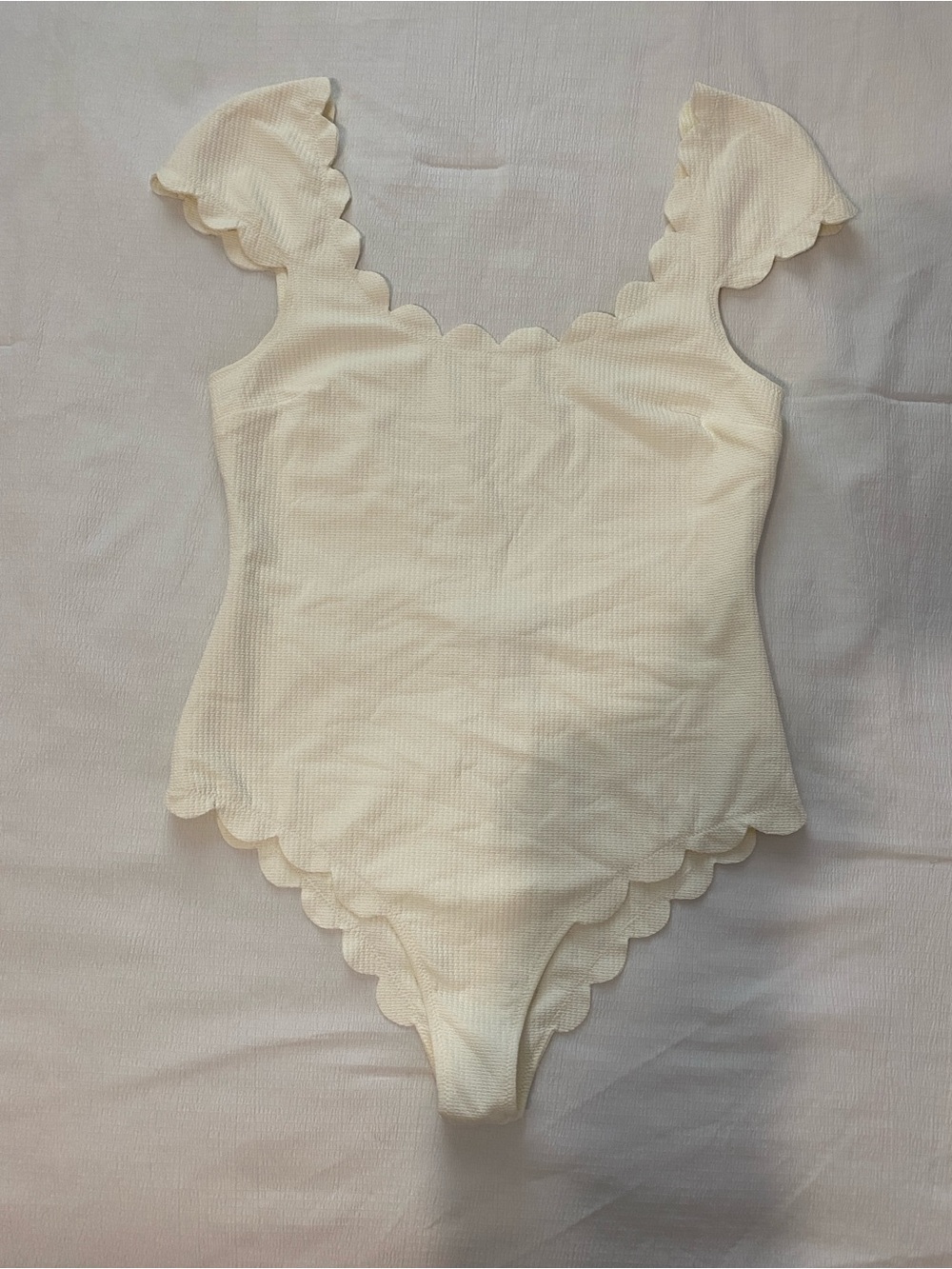 Marysia Swim Ivory Scalloped-Edge One-Piece